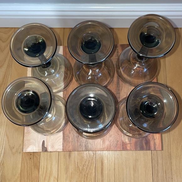 🍷Set of 6 Smoke Gray Ombré Wine Glasses 🍷 EUC! No chips or cracks! - Picture 14 of 16